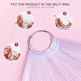 COSITTE 100pc Clear Nail Swatch Sticks with Labels & Ring Holder for Polish view 2