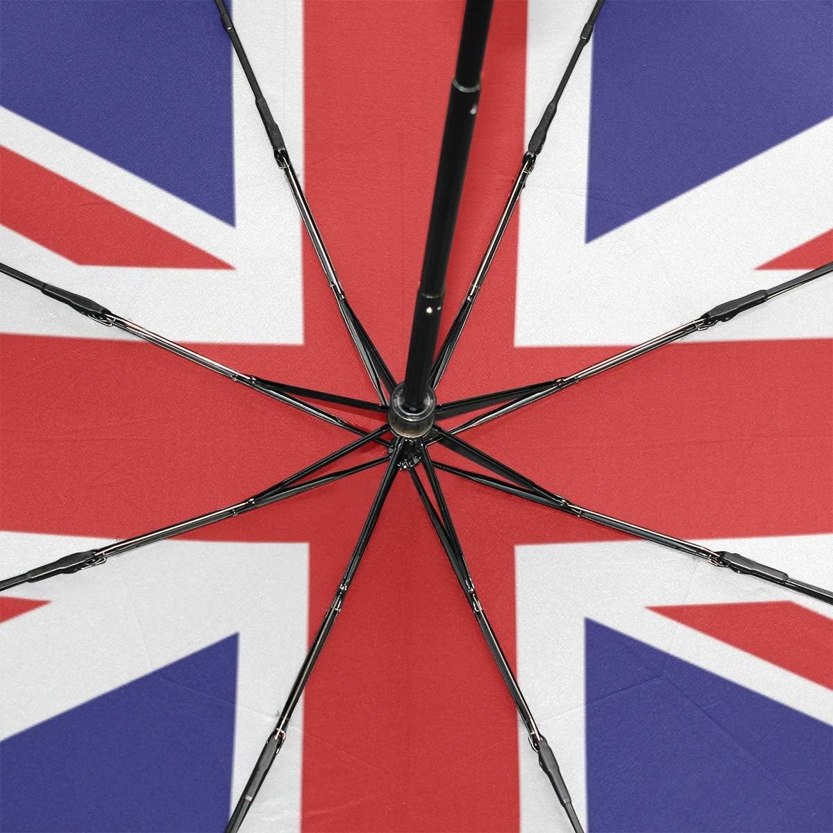 ISAOA Automatic Travel Umbrella Compact Folding Umbrella The Union Jack Windproof Ultra Light UV Protection Umbrella for Women Men - Image 4
