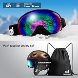 Odoland Ski Helmet with Goggles Set for Men Women Adjustable Snow Gear view 4