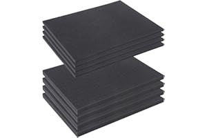 ANABIUP 8Pcs Pick and Pluck Foam, 4Pcs 16 x 12 x 0.8IN and 4Pcs 16 x 12 x 0.4IN Pick Apart Foam Insert for case, Pre Cutted Polyethylene Foam Sheet for Craft, Camera Storage Drawer, Gun Case Foam