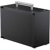 Mini ITX PC Case, Small Form Factor Computer Case - Metalfish T60 Black | Support SFX/SFX-L PSU, HDD/SSD Drive Bays &amp; 2 Fans Position Compatible, Portable ITX Gaming Case with Removable Handle