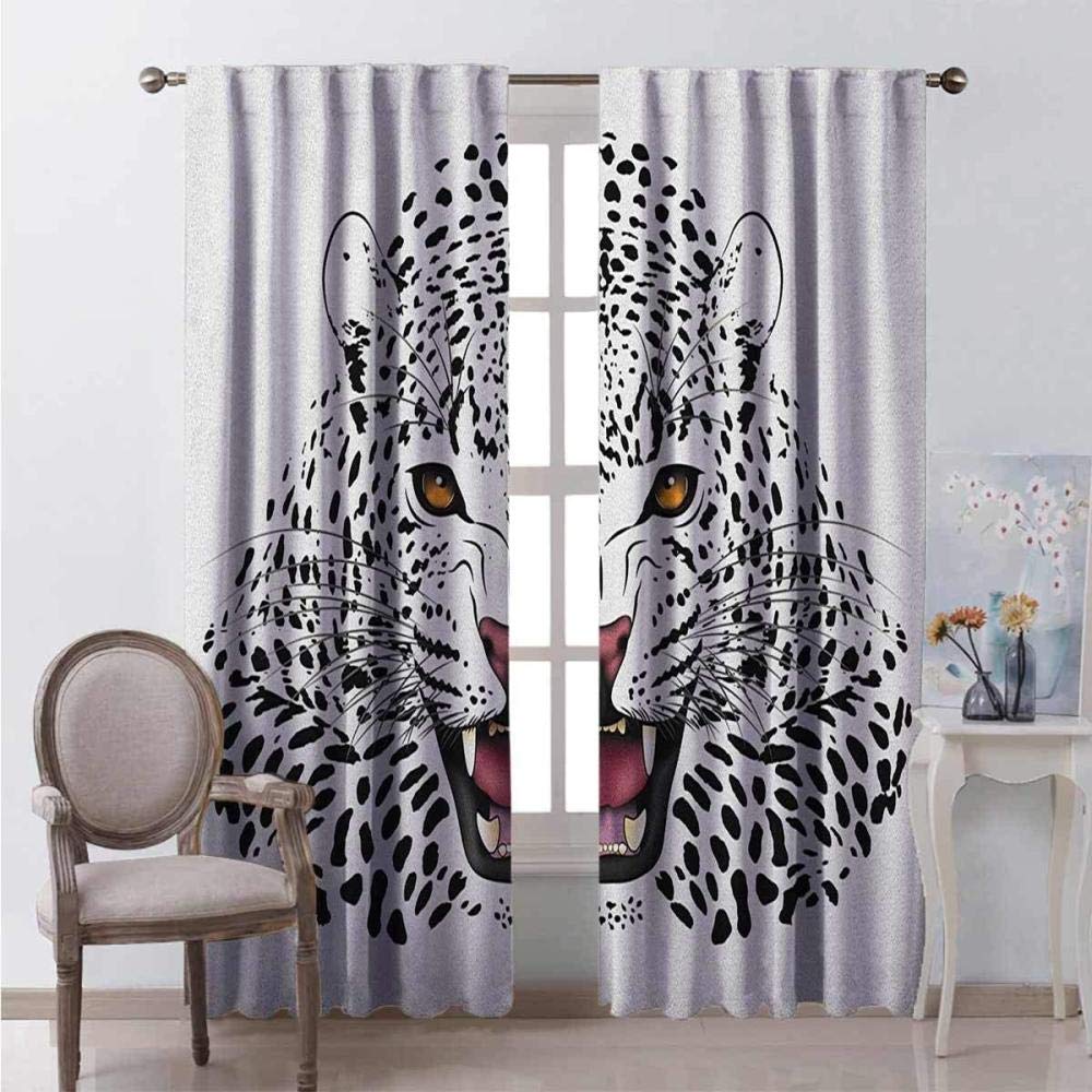 chinawh Verdunkelungsvorhänge Für Wohnzimmer Schwarz Und Weiß Tier