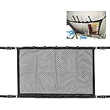 ZATOOTO Car Camping Net Pocket Cargo - SUV Ceiling Fishing Black Storage 35×25 inch Mesh Roof Organization , Travel Putting Q