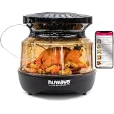 Nuwave Primo Grill Oven PFAS Free Countertop Oven | Convection Top &amp; Grill Bottom, Smart Thermometer, Perfect for Cooking Frozen or Fresh with Surround Heat for Flawless Results