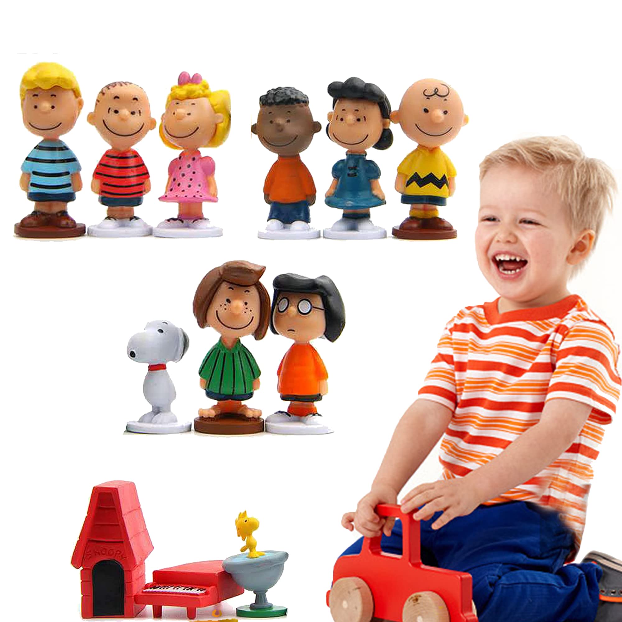 SMLHPARTY Birthday Cake Decorations Snoopy Figures Set Peanut Comics Figurines for Kids Birthday Party Decorations