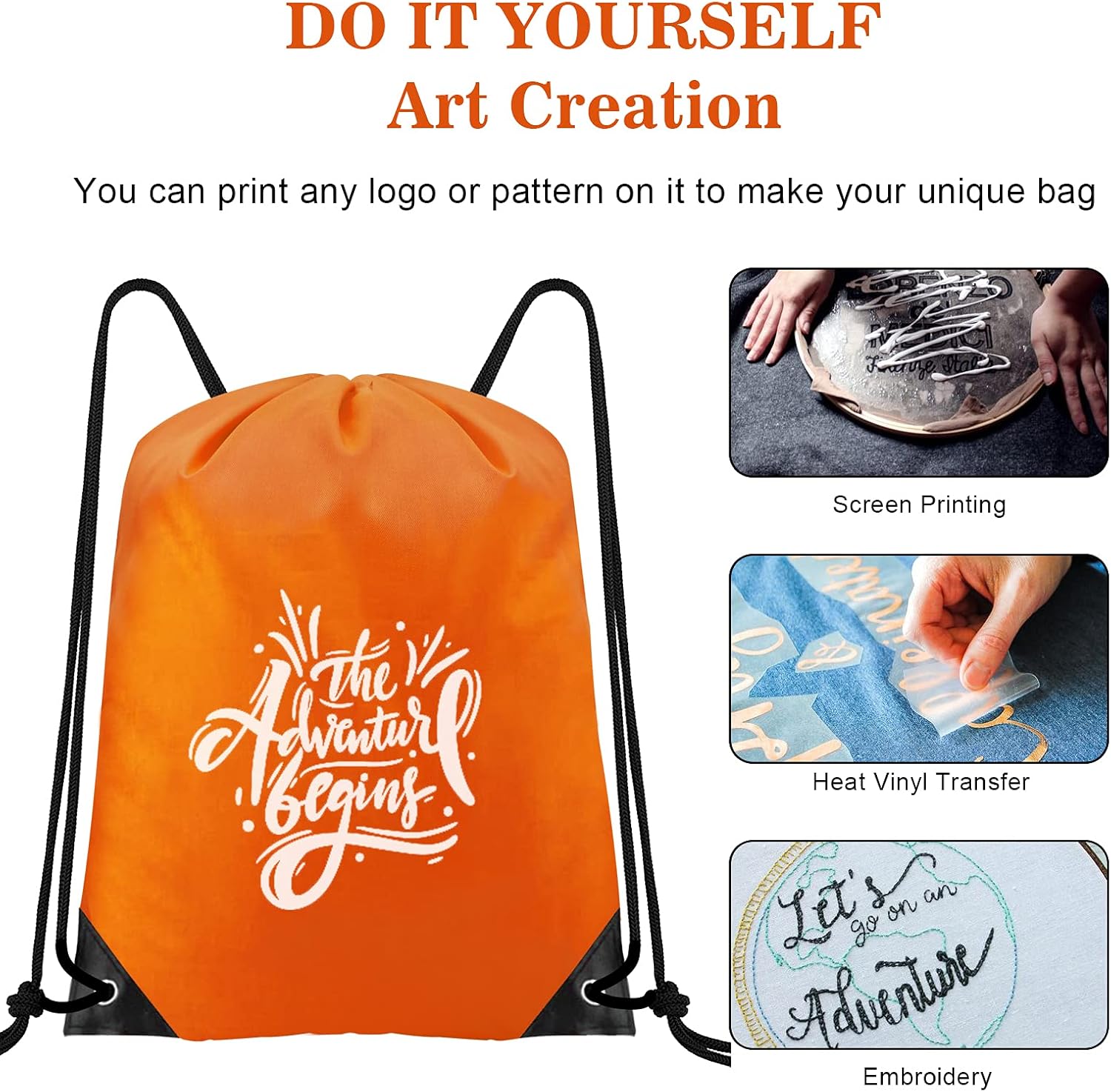  | CHEPULA Drawstring Backpack Bags Cinch Sacks String Portable Backpack for School, Travel, Sports&Storage | Drawstring Bags