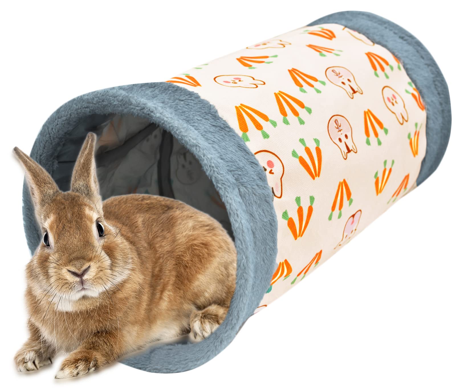 SUPJADE Rabbit Guinea-Pig Tunnels-Hideout Toys - Bunny Cat Tube Small Animal Activity Tunnels Hideaway Bed Accessoies for Dwarf Rabbits Guinea Pigs Kitty