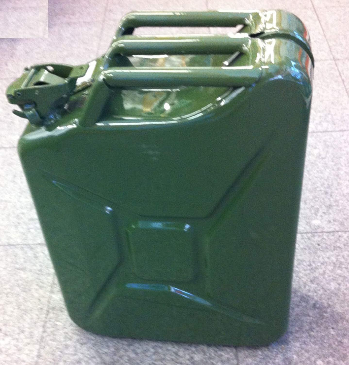 Olive Green Metal Jerry Can 20 Litre