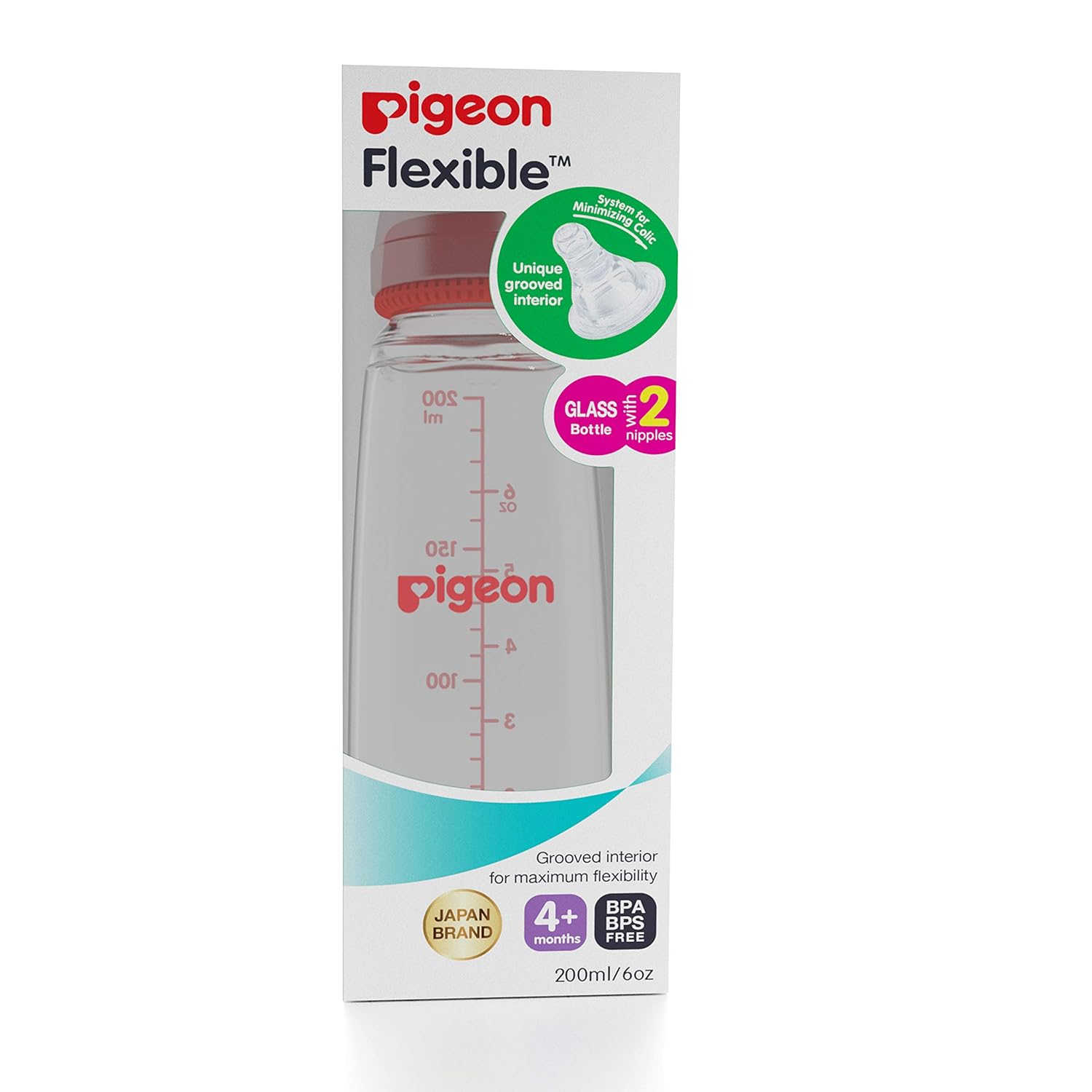 pigeon glass feeding bottle 200ml