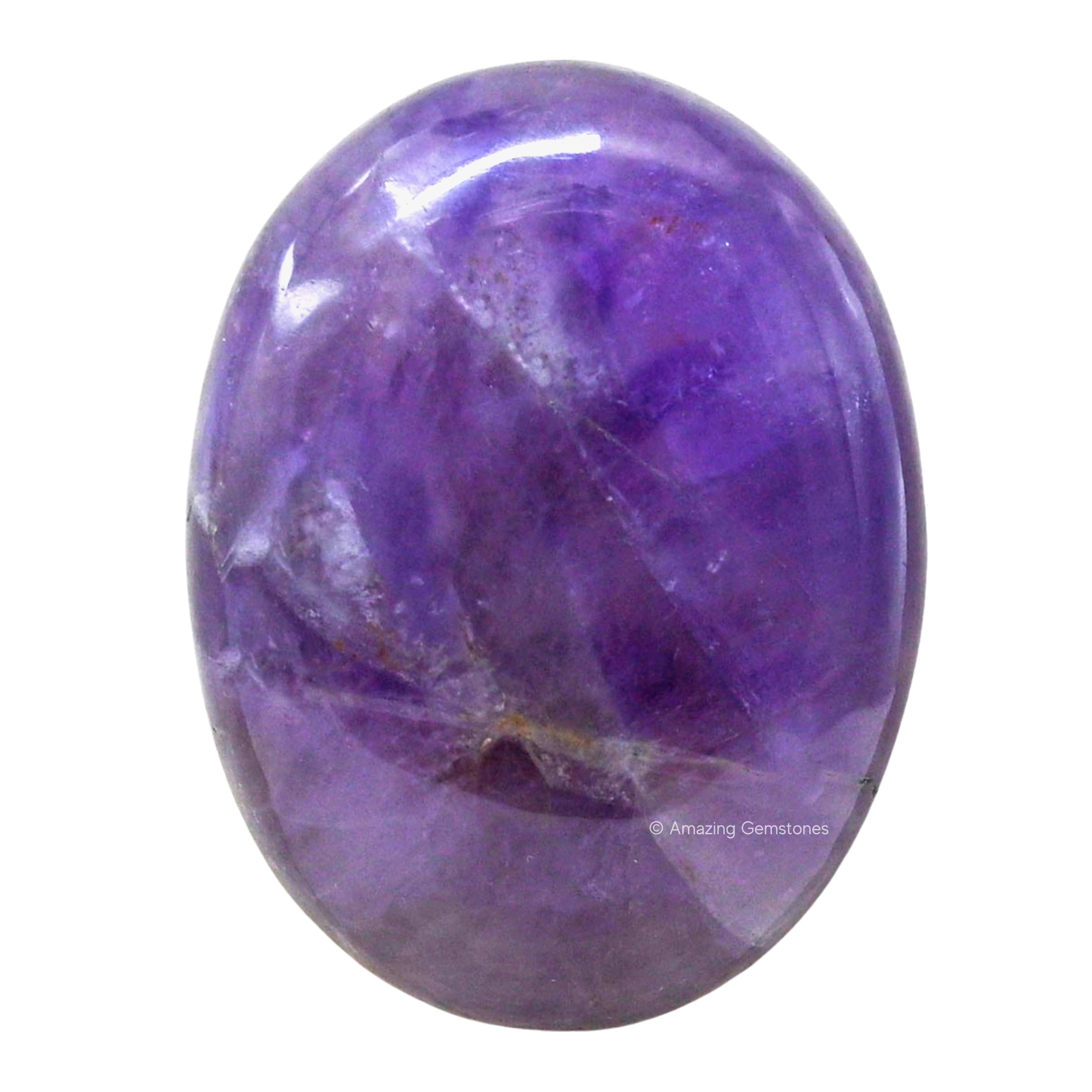 Amethyst Crystal Palmstone - Natural Healing Crystals Gemstone Worry Stone — image 1