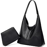 Slouchy Hobo Bags for Women Retro PU Leather Tote Crossbody Bag Soft Large Capacity 2pcs Shoulder Purses Handbags 2025
