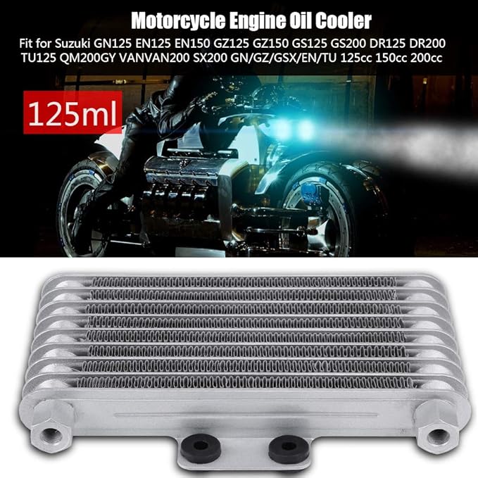 Amazon.com: KIMISS 125ml Aluminum Motorcycle Oil Cooler Engine Oil Cooler Radiator Kit for125CC 150CC 200CC: Automotive