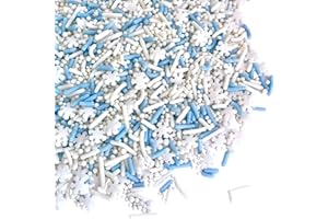 Manvscakes, Natural Sprinkles, No Artificial Dyes, Snowflake Edible Sprinkles, Holiday Cake Decorations, Dessert, Cookies, 3 ounces, Christmas Sprinkles, Winter Baking, Gluten Free, Blue Sprinkle