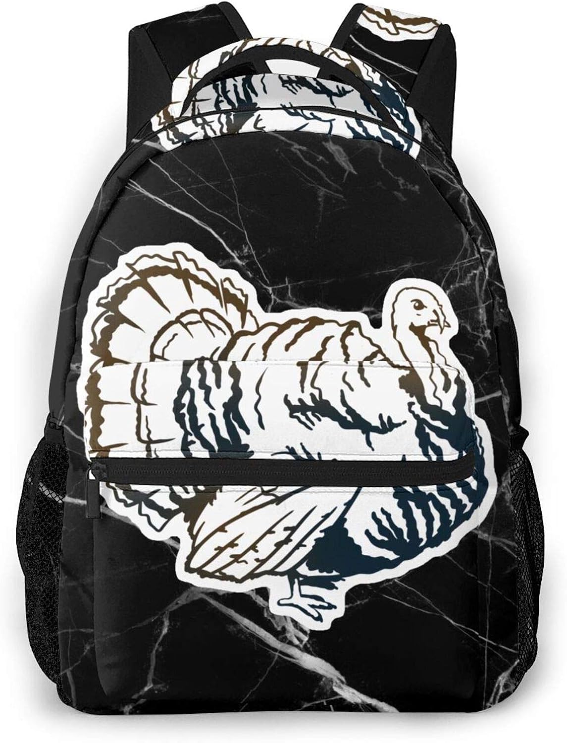 Simple Turkey Black Backpack Daypacks Bookbags for Kids Boys Girls