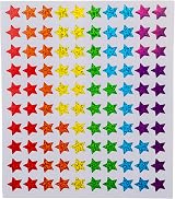 Storm&Lighthouse 600 x Star Rainbow Stickers Mini Teacher Reward Stars view 1