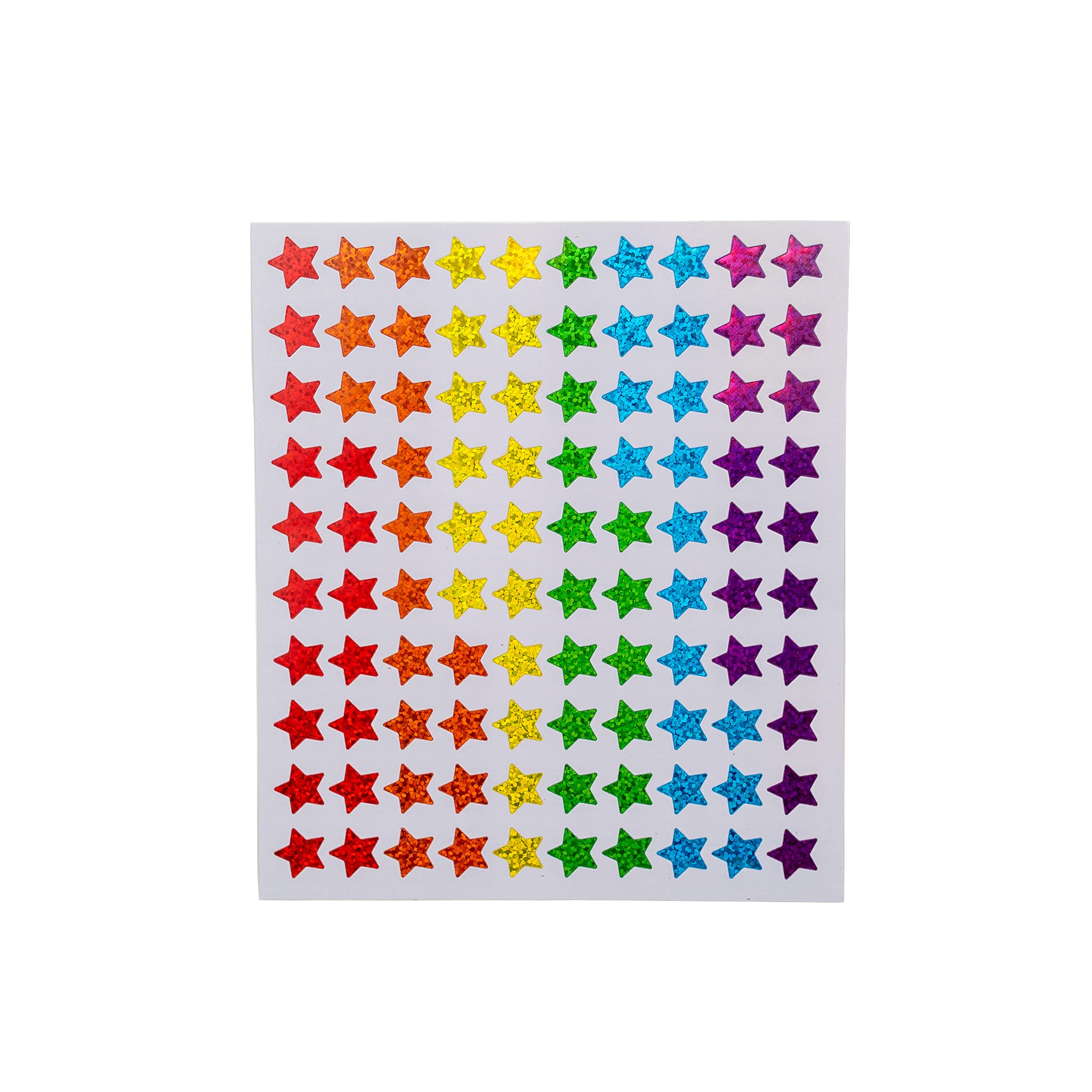 Storm&Lighthouse 600 x Star Rainbow Stickers - Mini Teacher Reward Stars for Scrapbook, Crafts, Glitter Art and Classroom Resource (Rainbow)