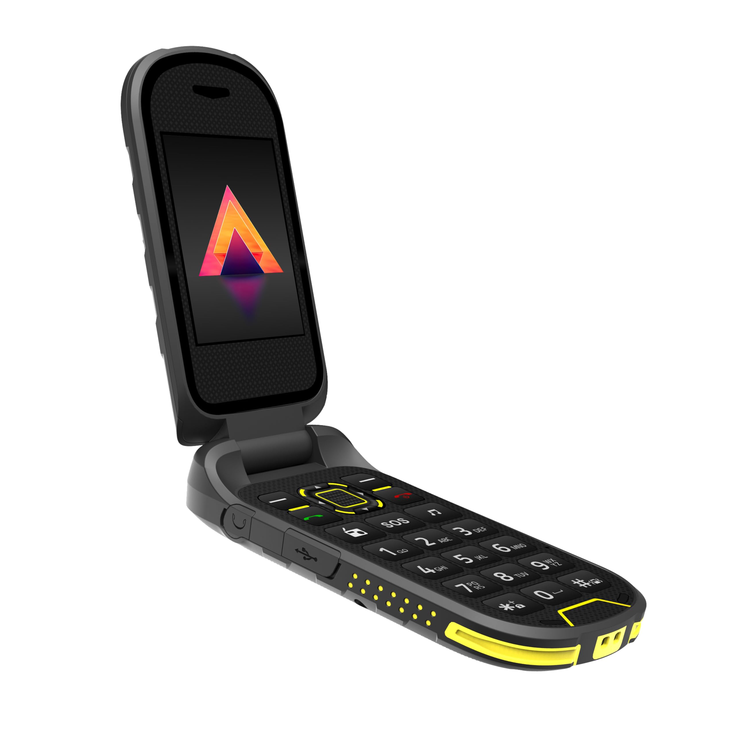Robustes Klapphandy Hammer Bow LTE 4G ohne Vertrag wasserdicht staubdicht IP68 robust mit großem 1200mah Akku