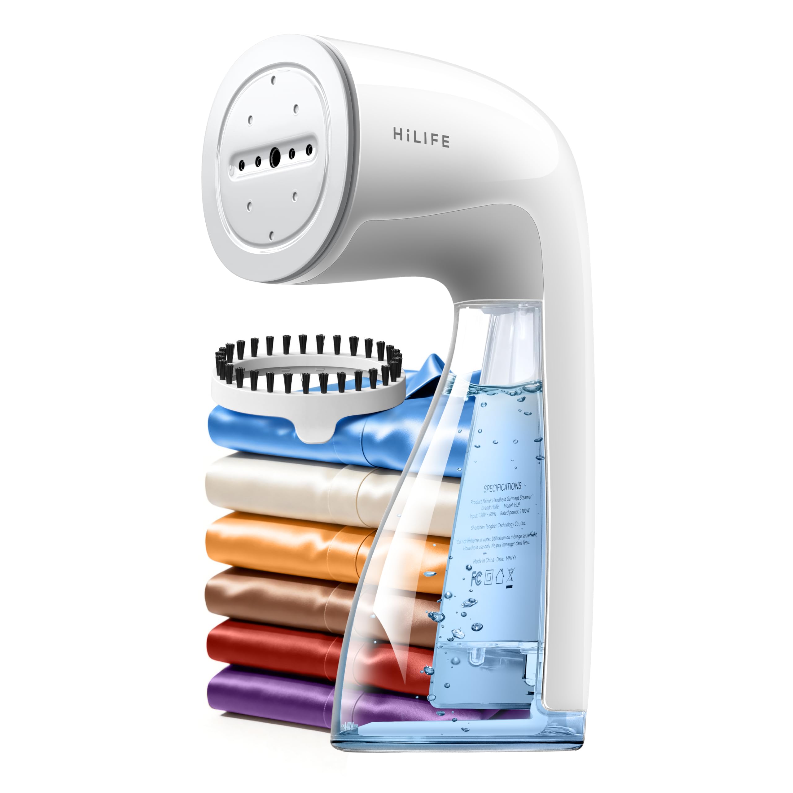 Photo 1 of HiLIFE Upgraded Steamer for Clothes, Handheld & Portable, 1100W Powerful Steam, 300ml Big Capacity & No Leak Design, 30S Fast Heat-up, Quick Wrinkle Remover, Compact Size for Travel, ONLY 120V