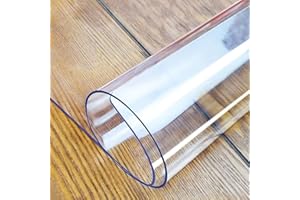 LovePads Clear Table Cover Protector 42 x 78 Inch, 2mm Thick Plastic Table Cover, Waterproof Vinyl Tablecloth Tabletop Pad Mat for Kitchen, Dresser, Writing Desk