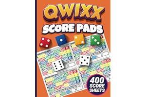 Qwixx Score Pads: 400 Colored Sheets, Large 8.5x11