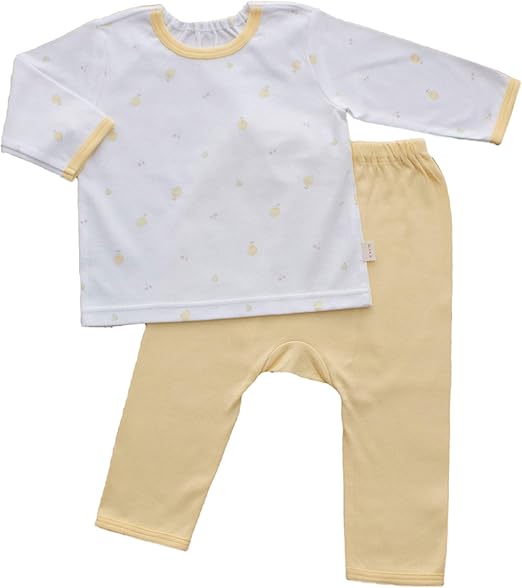 Amazon Co Jp Pupo プーポ スムース素材のパジャマ コーマスムース 70 80 90 100cm フルーツ柄 ライオン柄 ベビー パジャマ お部屋着 日本製 服 ファッション小物