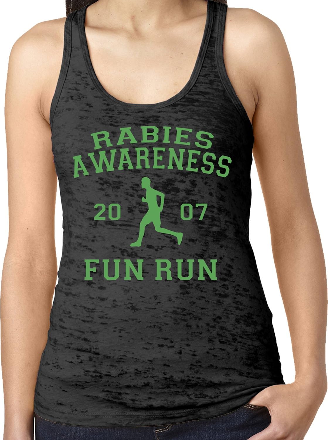 Amdesco Ladies The Office Rabies Awareness Fun Run 2007 Burnout Racerback Tank Top
