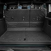 GALVAGNITE Cargo Mat for 2021-2025 Ford Bronco 4 Door, Full Coverage All Weather Trunk Cargo Liner with Backrest Protectors for Bronco Accessories (Not fit Sport)