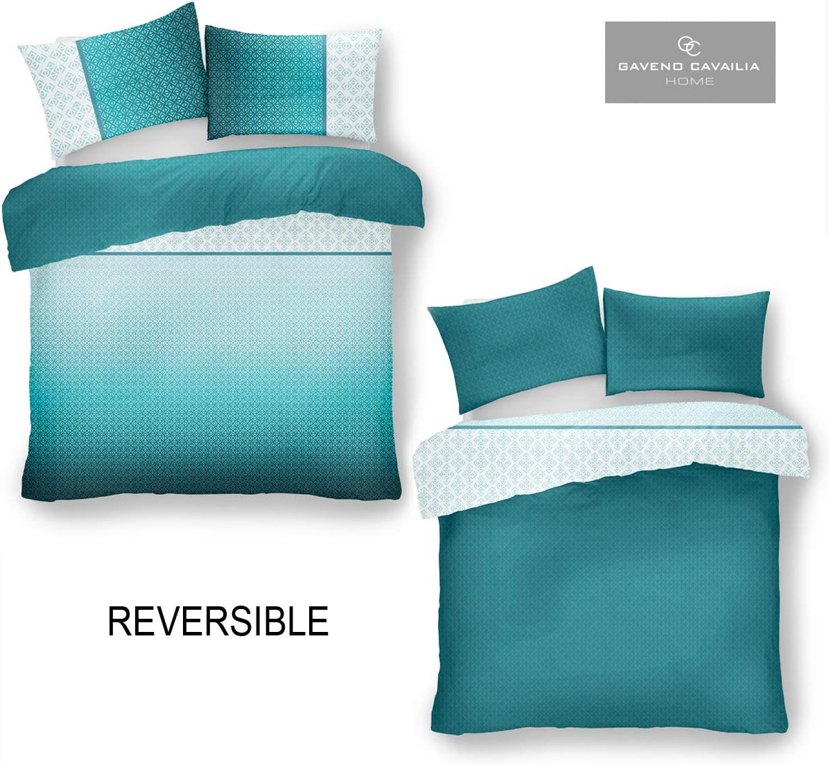 Gaveno Cavailia Set Copripiumino Urban Ombre – Policotone Morbido, Viola, Singolo (135x200 Cm + Federa)