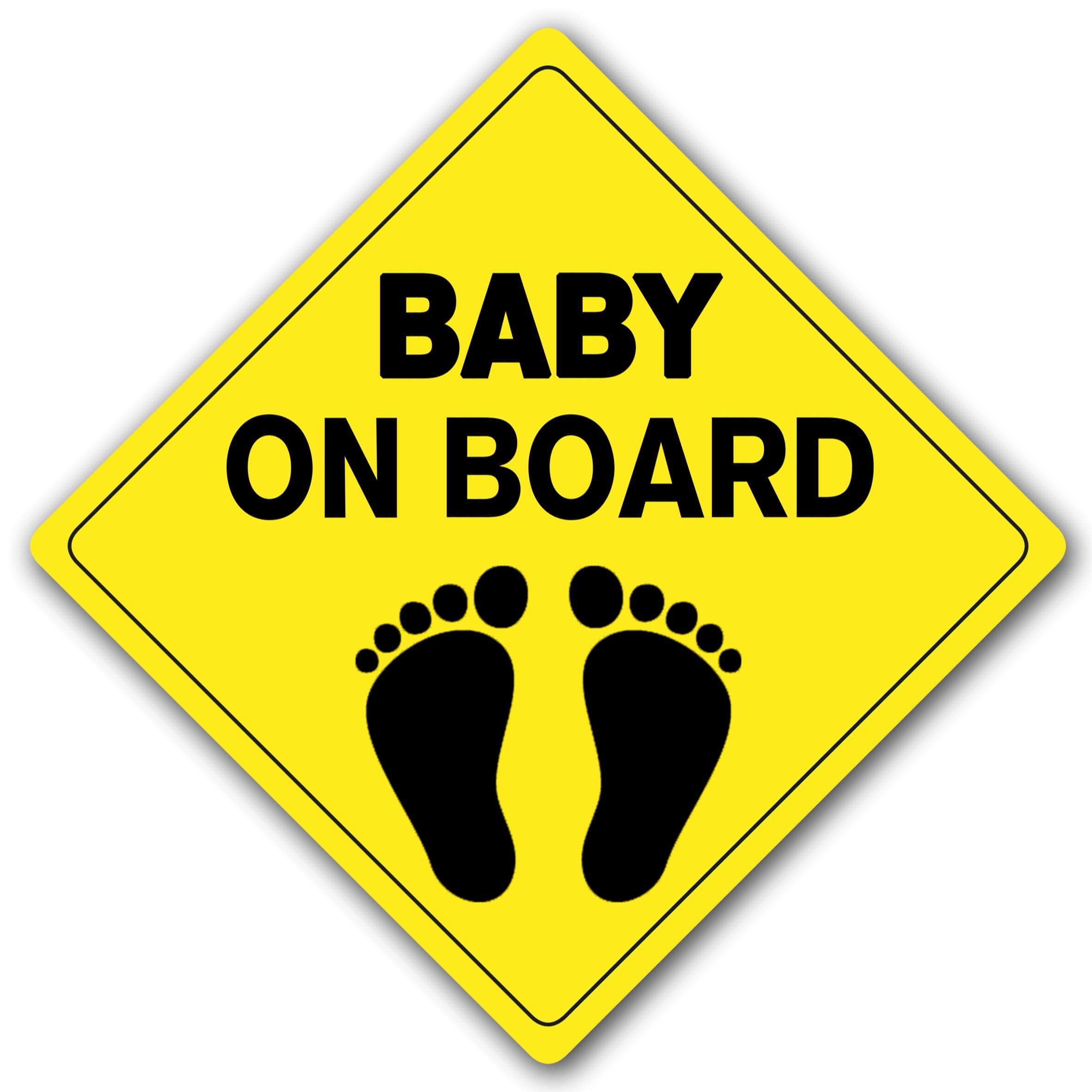 STROBO Baby on Board 10 x 10 cm Baby on Board Magnetic Sign