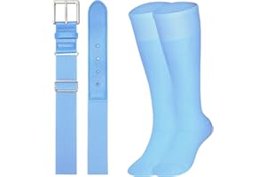 XZQTIVE Baseball Softball Socks and Baseball Softball Belt Combo Set Knee-High Soccer Socks for Kids Youth Adult