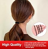 ZHIYE 100pcs Elastic Hair Bands 4mm No Metal Strong Hair Ties Kids Women view 5