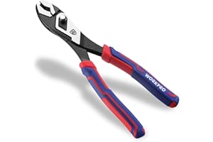 WORKPRO 8.5 Inch Slip Joint Pliers, High Carbon Steel Pliers Tool with 4-Modes Adjustment, TPR Handle, Box-joint Design, Diamond-Grip Jaws with Nail Puller Teeth For Maximum Grip