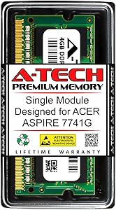 A-Tech 4GB RAM for ACER Aspire 7741G | DDR3 1066MHz SODIMM PC3-8500 204-Pin Non-ECC Memory Upgrade Module