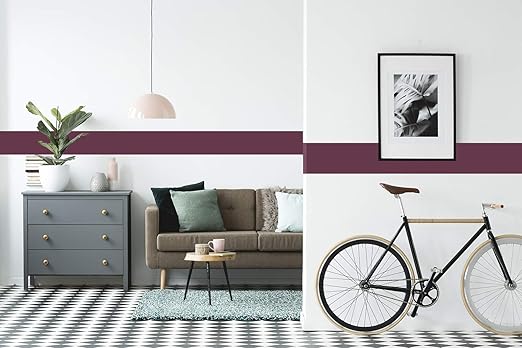 Amazon Com Removable Solid Wallpaper Border Peel And Stick Paint 7 5 Inches Wide By 32 Feet Long Roll California Merlot Kitchen Dining