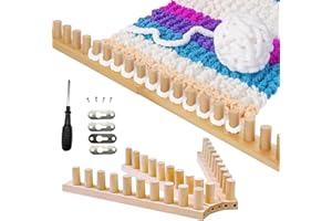 Blanket Loom for Chunky Yarn, Chunky Hand Knit Blanket Loom, Expandable Knitting Yarn Peg Crafts Easy To Assemble Home Decor 