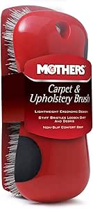 Mothers Carpet and Upholstery Cleaning Brush for Car Interior, Home, Couch, Stain Remover, Red