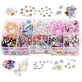 Gin Geomir Sequins and Spangles Craft Set - Assorted Mixed Shaped Sequin in Storage Box for DIY Jewelry, Decorations, Nail Art, and Craft