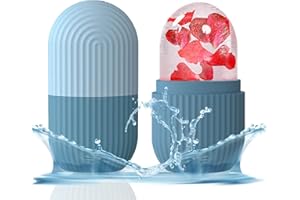 KOGITI Ice Mold for Face, Ice Roller for Face & Eye, Beauty Facial Ice Rollers Ice Holder Mold Face Puffiness Relief Massage Skin Care Tools, Ice Facial Cube (Blue)