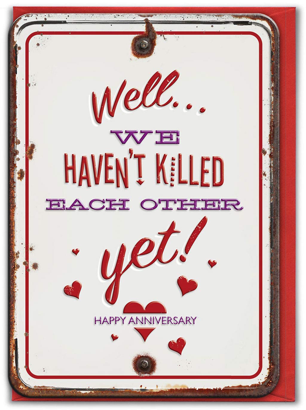 Brainbox Candy - Funny Anniversary Cards - Silly Humorous Husband Wife Anniversary Card - 'Still Together' - Perfect For Him Her Boyfriend Girlfriend