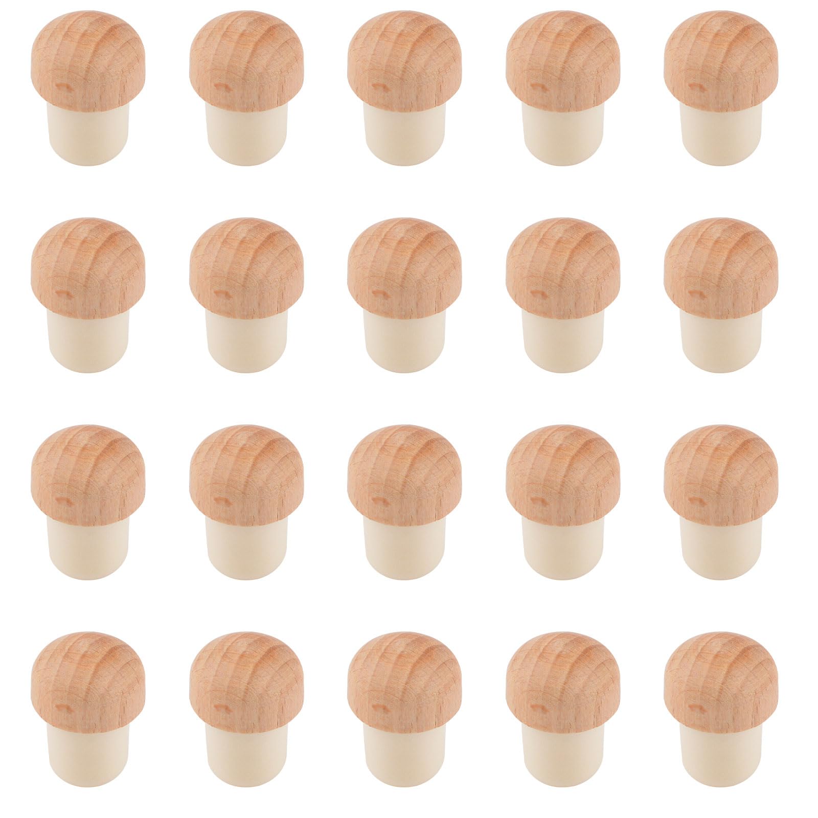 INCREWAY 20pcs T-Shape Wine Cork, T-Plug Wine Corks, T Wood Plugs, Wood Wine Stoppers for Wine Bottle Glass Bottle Jar