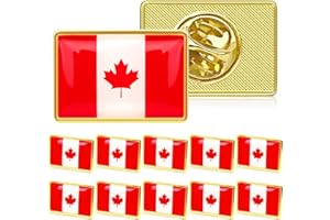 AhfuLife Canada Flag Pin and Maple Leaf Lapel Pin, Metal Canada Lapel Pins for Travel, Alloy Canadian Pin Button Badge Canadi