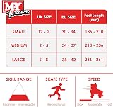 M.Y X-Skate Adjustable Blue Quad Roller Skates for Kids Medium UK 2-5 view 6