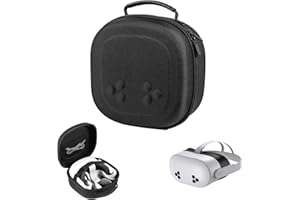 for Meta Quest 3S Carrying Case, Hard Travel Case for Original Head Strap, Oculus Quest 3/2 Controllers and Accessories, Mini