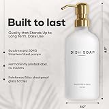 Brighter Barns Luxury Glass Soap Dispenser Set - Kitchen Sink Dish Hand Soap view 3