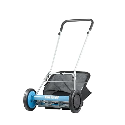 American Lawn Mower Company 1804-18 18-Inch 5-Blade Walk Behind Reel Lawn Mower with Grass Catcher