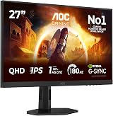 AOC Q27G4XD 27 Inch QHD Gaming Monitor 180Hz Fast IPS 0.5ms MPRT HDR400