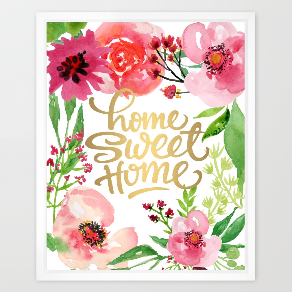 Home Kitchen Posters Prints Buddha Quote Wall Art Home Decor Motivational Inspirational Poster Holiday Gifts Wg117 Unframed Eleville 8x10 What You Think You Become Real Gold Foil And Floral Watercolor