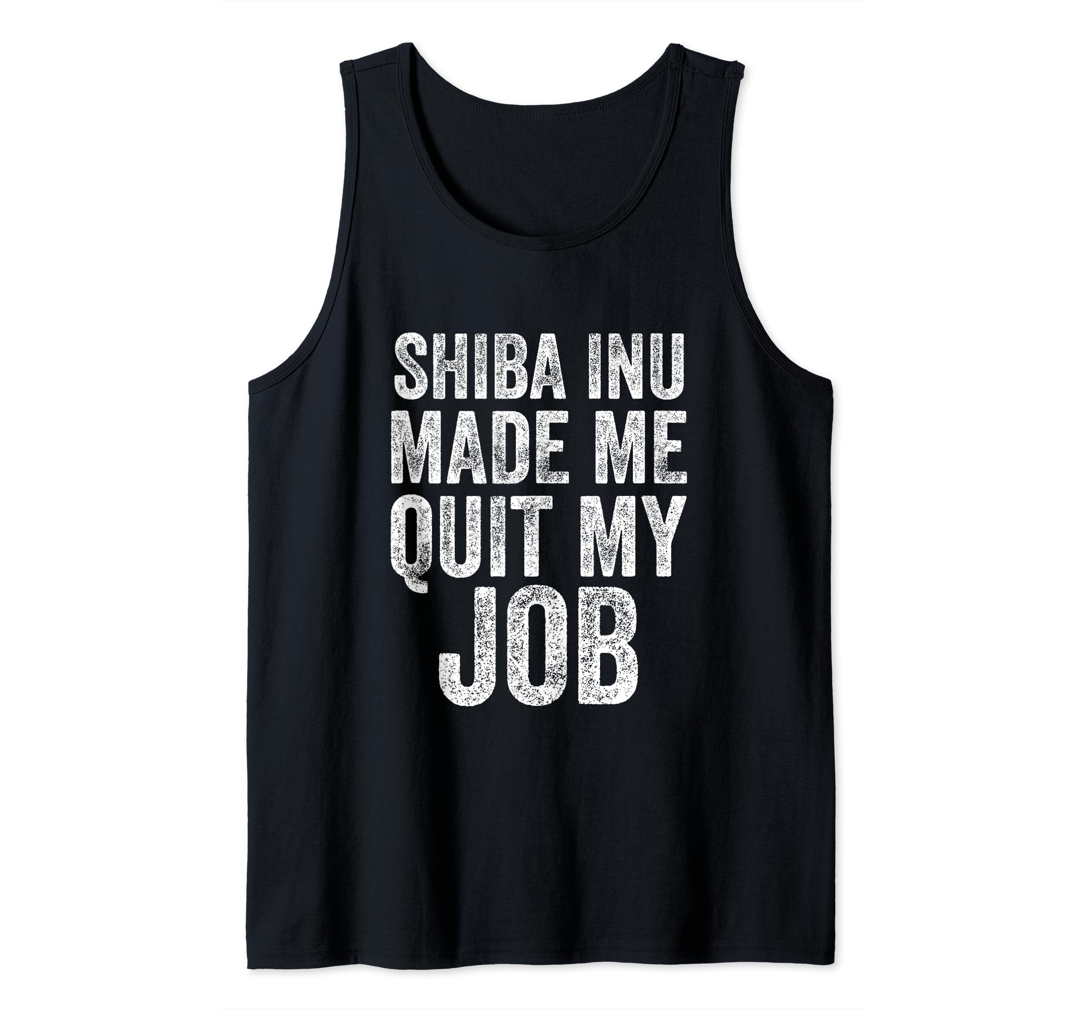 Shiba Inu Made Me Quit My Job Funny HODL Cryptocurrency Coin Tank Top