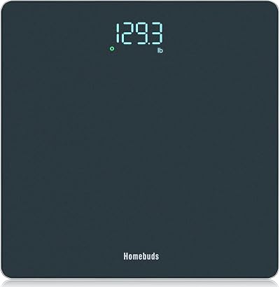 HOMEBUDS Digital Weight Scale 400lb/182kg Blue, 0.1lb Increments