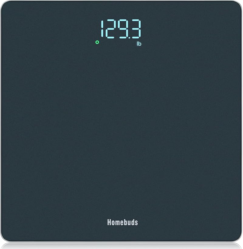 HOMEBUDS Digital Weight Scale 400lb/182kg Blue, 0.1lb Increments